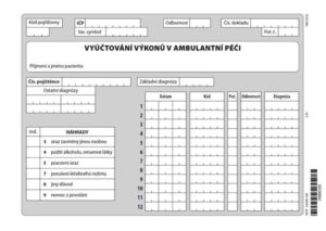 01B- Vyúčtování výkonů v ambulantní péči - blok A5 100 l.