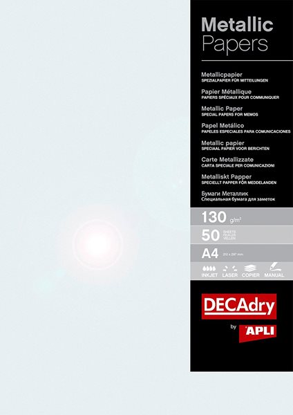 APLI Metalický papír A4  130 g - perleťový