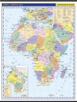 Afrika -školní- politické rozdělení - nástěnná mapa - 1:10 000 000 - 96x126