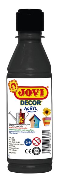 Akrylová barva DECOR AKRYL 250 ml - černá