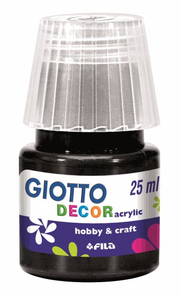 Akrylová barva Giotto Decor matt  25 ml -  černá