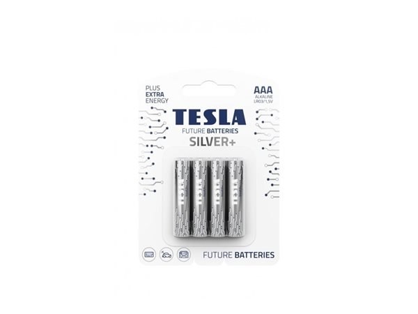 Alkalická tužková baterie AAA Tesla SILVER+ 4 ks
