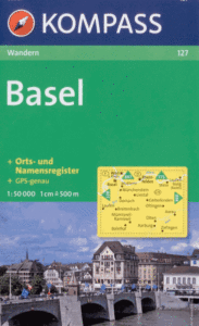 Basel - mapa Kompass č. 127 - v měřítku  1:50t  /Švýcarsko/ - skládaná mapa