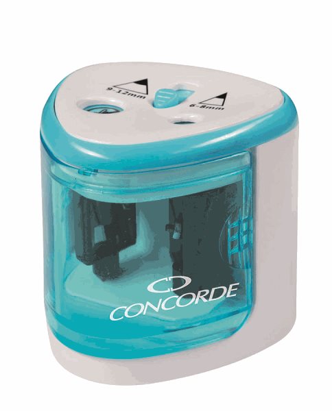 CONCORDE Stolní elektrické ořezávátko Duo na baterie - modré