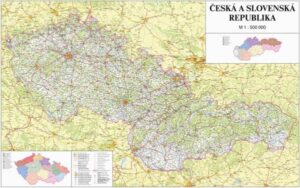 Česká a Slovenská republika - 1:500 000 - nástěnná mapa /ZES/ - 160x105cm