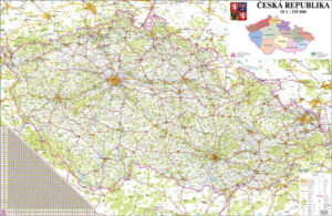Česká republika - 1:330 000 - nástěnná mapa