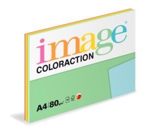 Coloraction A4 80 g 5x20 ks - mix reflexní (růžová