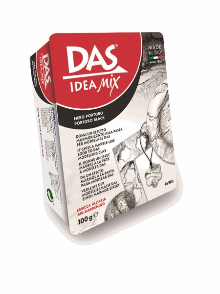 DAS Idea Mix - samotvrdnoucí mramorovací hmota - černá