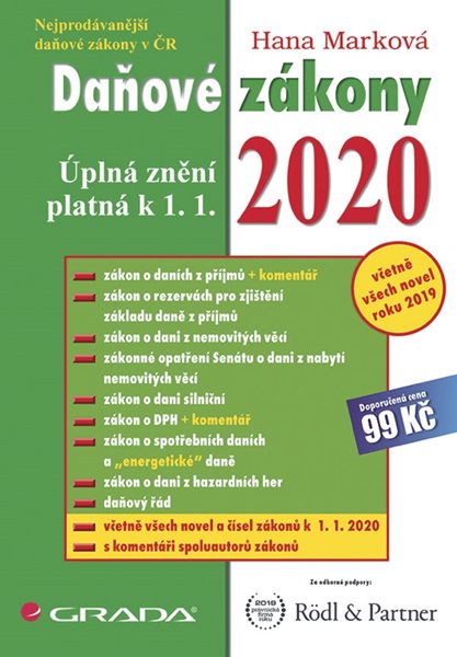 Daňové zákony 2020 - Marková Hana - 21x30 cm