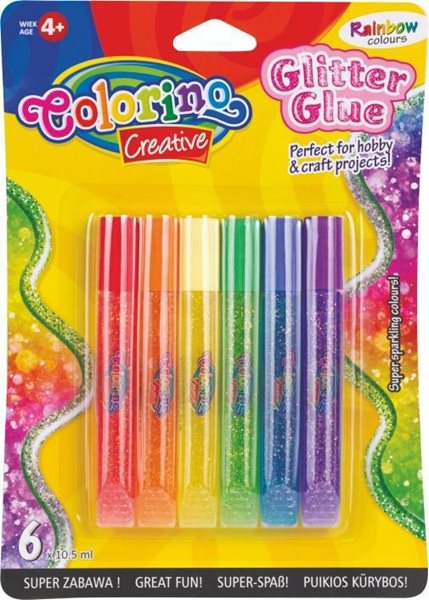 Dekorační lepicí pero Colorino - Glitter duha
