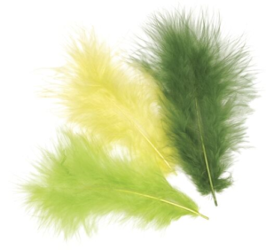 Dekorativní peříčka Marabu 4 g - odstíny zelené