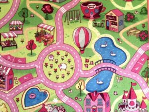 Dětský koberec Sladké město - 200 x 200 cm