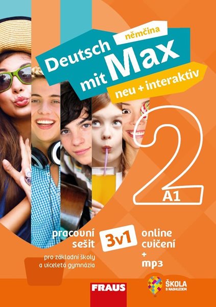 Deutsch mit Max neu + interaktiv 2 - hybridní pracovní sešit 3v1 (barevný) - 21 x 29