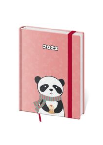 Diář 2022 týdenní B6 Vario – Panda s gumičkou – 12 x 16,5 cm