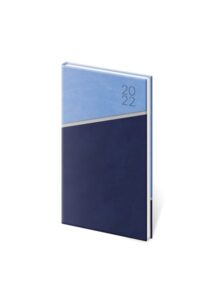 Diář 2022 týdenní kapesní Line - modrý - 8x15 cm