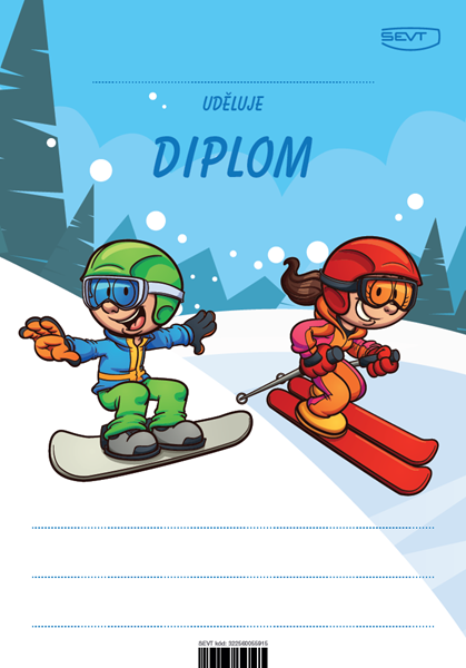 Diplom A5 Lyžařka a snowboardista - A5