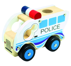 Dřevěné auto Policie