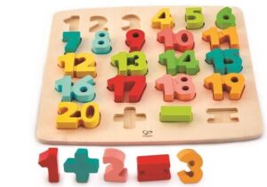 Dřevěné puzzle s čísly