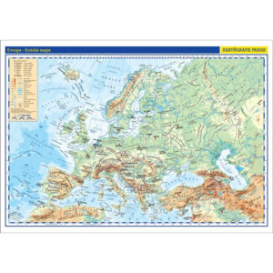 Evropa - příruční fyzická/politická mapa 1:17 mil./42x29
