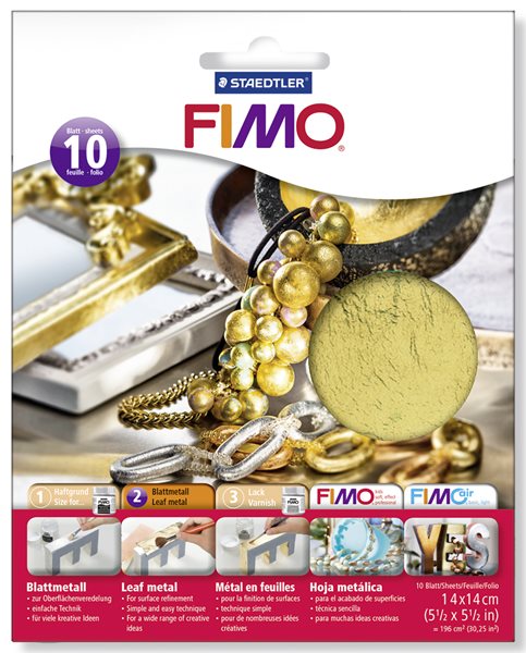 FIMO kovové plátky zlaté