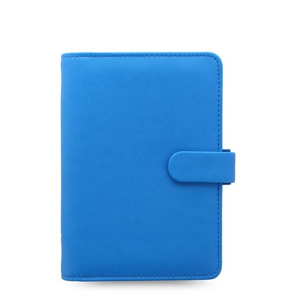 Filofax Kroužkový diář 2022 Saffiano Fluoro osobní - modrý