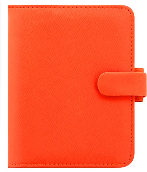 Filofax Kroužkový diář 2022 Saffiano kapesní - oranžový - 145 x 115 x 34 mm