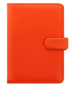 Filofax Kroužkový diář 2022 Saffiano osobní - oranžový - 188 x 135 x 35 mm