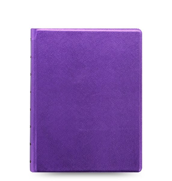Filofax Notebook Saffiano Metallic poznámkový blok A5 - fialová