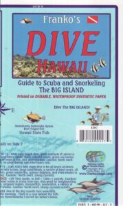 Hawaii Big Island Dive Map - 18x11