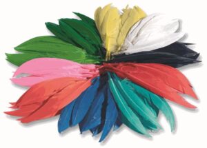 Indiánská barevná pera - 10-20 cm