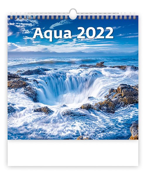 Kalendář nástěnný 2022 - Aqua - 34x32