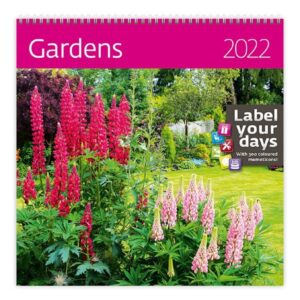 Kalendář nástěnný 2022 Label your days - Gardens - 30x30 cm