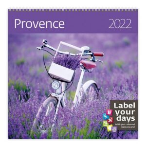 Kalendář nástěnný 2022 Label your days - Provence - 30x30 cm