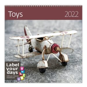 Kalendář nástěnný 2022 Label your days - Toys - 30x30 cm