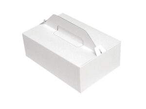 Krabice na zákusky bílo-šedá 18