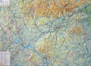 Kraj - Karlovarský - reliéfní nástěnná mapa - 1: 100 000 - 99x74cm