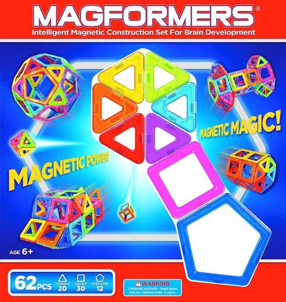 Magformers - 62 ( 62 dílů - 30 čtverců