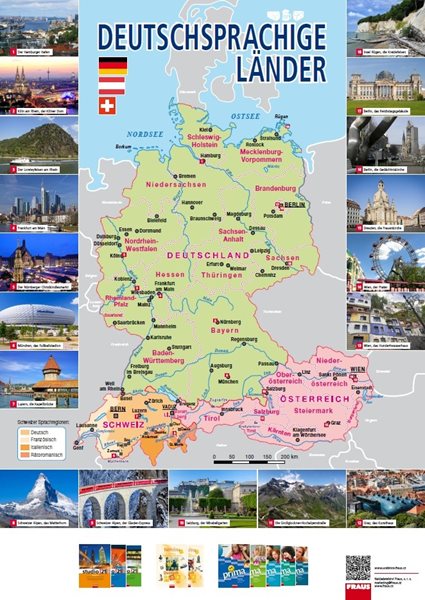 Mapa – Deutschsprachige Länder