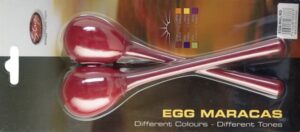 Maracas vajíčka dlouhá rukojeť - červené