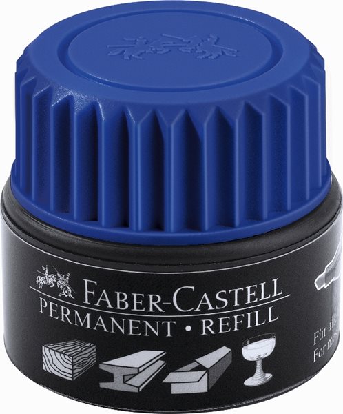 Náhradní náplň do permanentních popisovačů Faber-Castell Grip - modrá