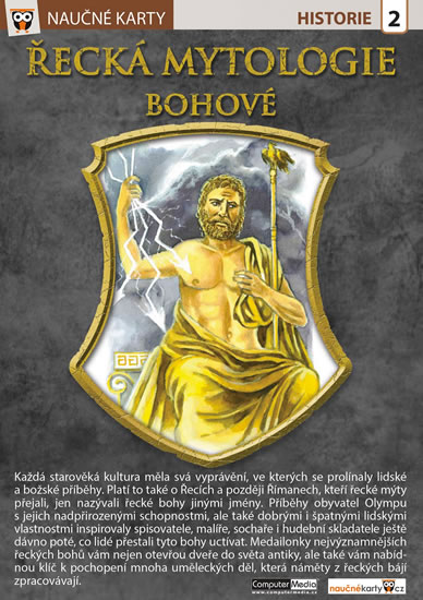 Naučné karty Řecká mytologie - neuveden - 15x21 cm