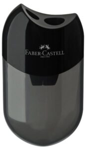 Ořezávátko Faber-Castell dvojité se zásobníkem - černá