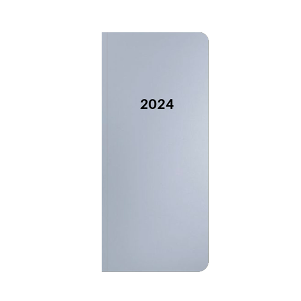 Oxybag Diář 2024 PVC kapesní měsíční - Metallic stříbrná - 7