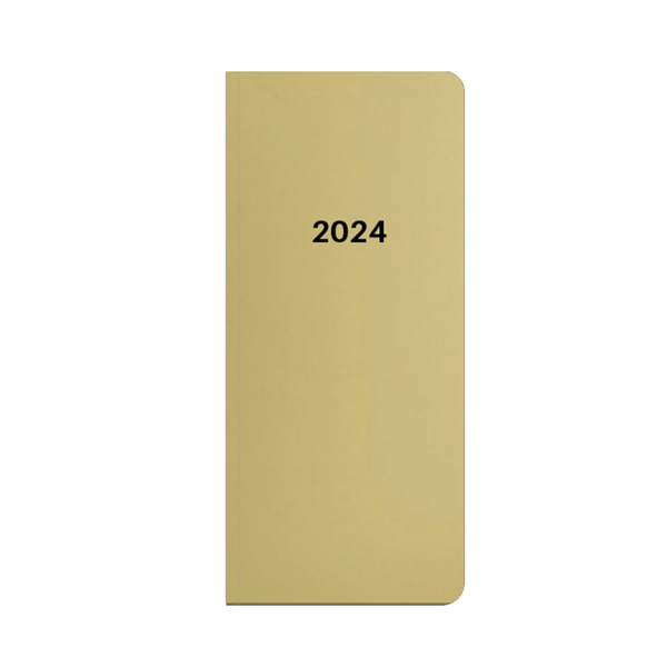 Oxybag Diář 2024 PVC kapesní měsíční - Metallic zlatá - 7