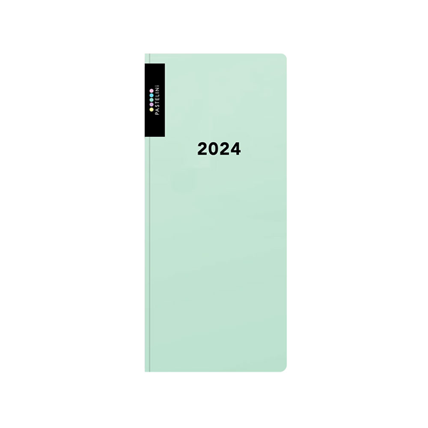 Oxybag Diář 2024 PVC kapesní měsíční - PASTELINI zelená - 7
