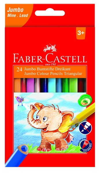 Pastelky Faber-Castell trojhranné EXTRA JUMBO