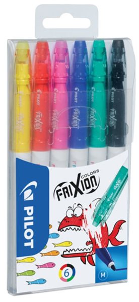 Pilot FriXion Colors Gumovací fixy - sada 6 barev