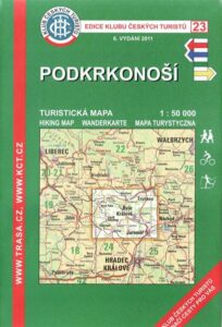 Podkrkonoší - mapa KČT č.23 - 1:50t - 14x20 cm