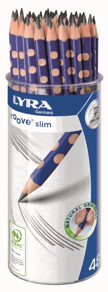 Sada grafitových tužek Lyra GROOVE Slim v kelímku