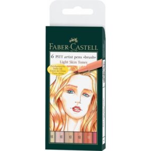 Sada popisovačů Faber-Castell Pitt Artist Pen light Skin